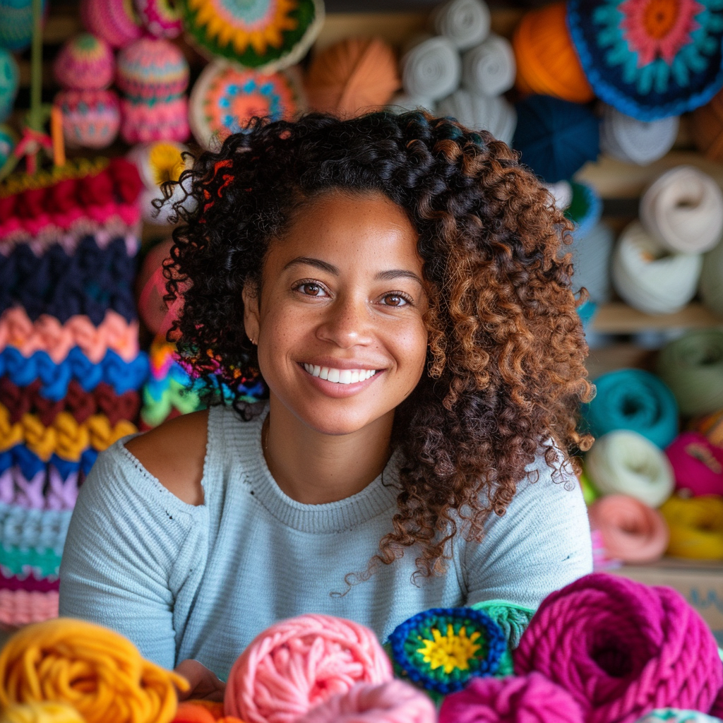 Aria Thompson - Community engagement leader fostering Crochet Passion crafting connections